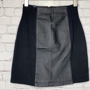 Wilson‎ Leather Mixed Media Leather Mini Skirt XS